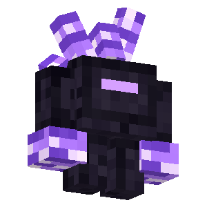 3D render of a stocky dark golem with amethyst crystals on its back and fists